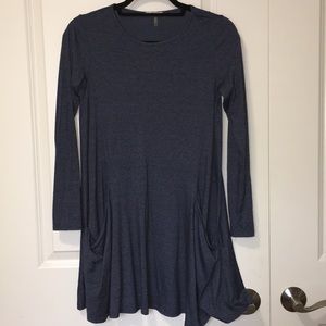 Long sleeved t shirt dress navy